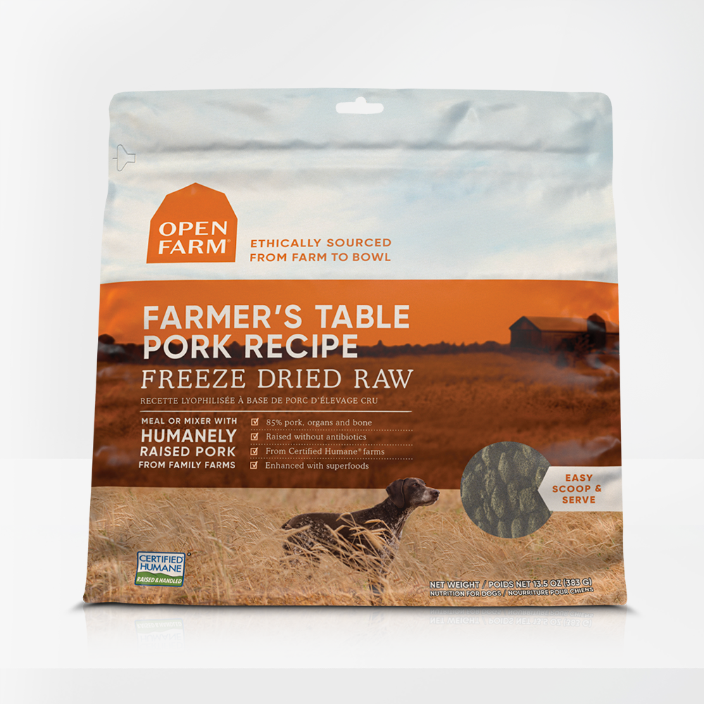 Farmer’s Table Pork Freeze Dried Raw Dog Food