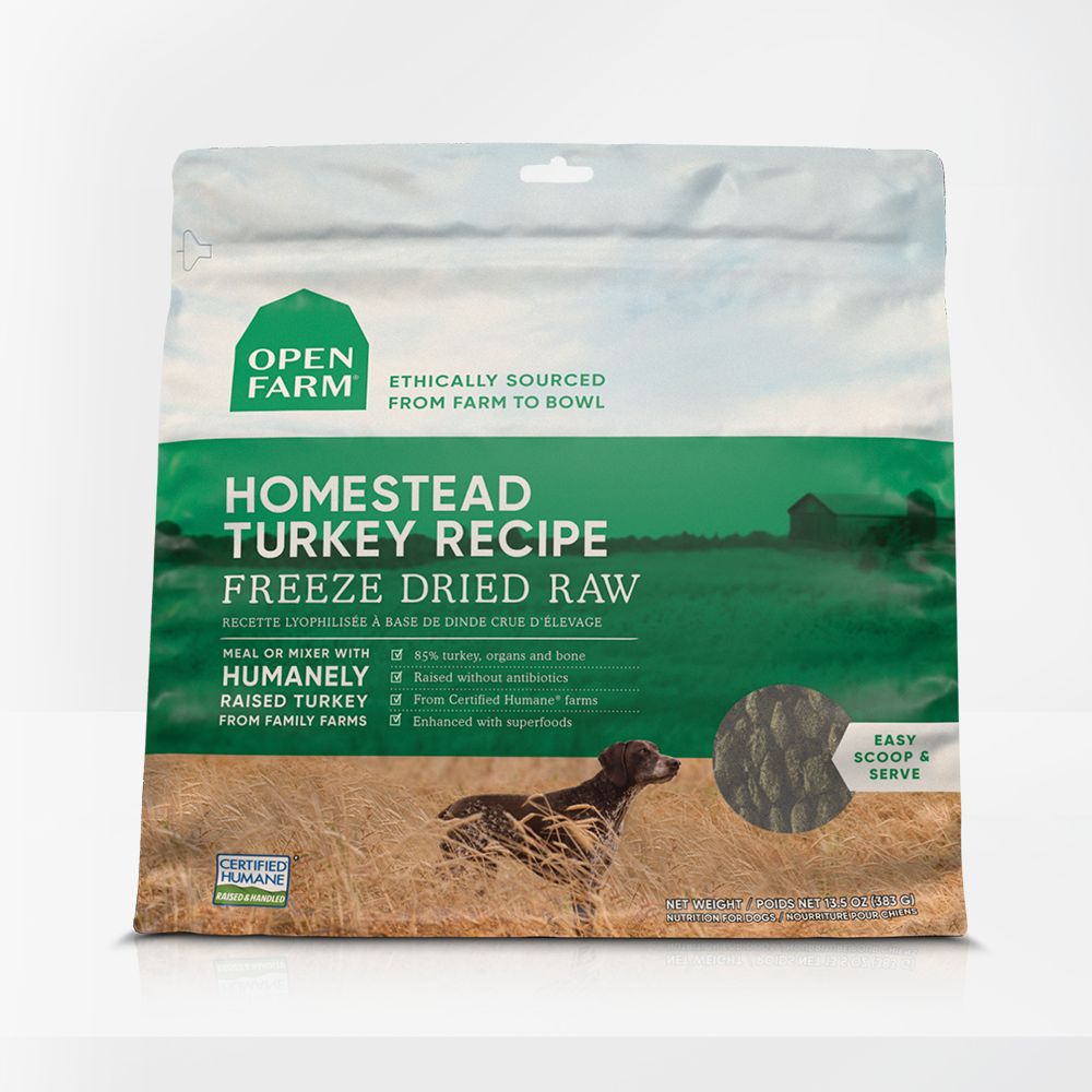 Homestead Turkey Freeze Dried Raw Dog Food