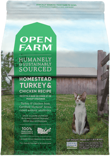 Homestead Turkey & Chicken Dry Cat Food | Open Farm 